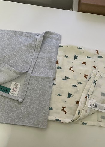 Muslin Puset Örtüsü,Gri ve Krem Renklerde Desenli
60x60 ve 70x70 - Görsel 2