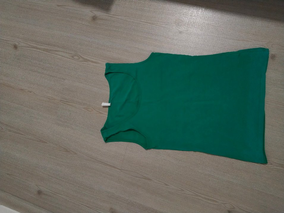 Yeşil kare yaka kalın askılı badi - Görsel 2