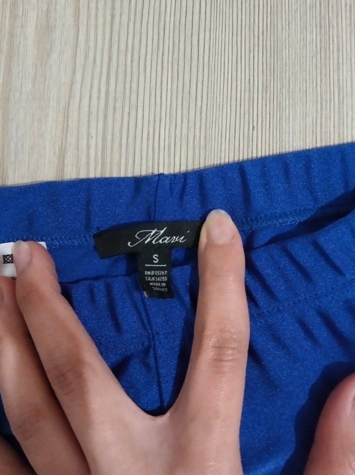 Kadın Lacivert Dar Kesim Midi Tayt - Görsel 2