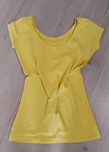 Sarı V Yaka Hamile Bluzu - Görsel 2