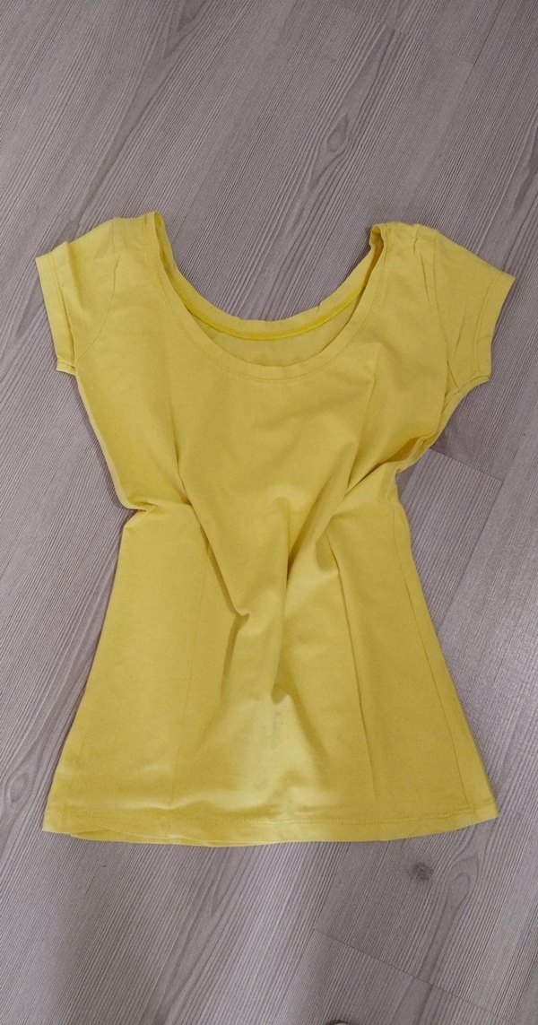 Sarı V Yaka Hamile Bluzu - Görsel 2