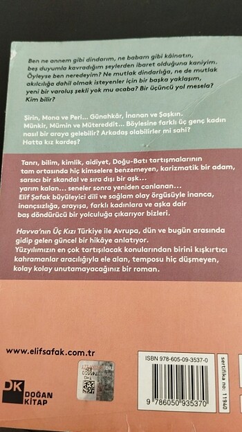 Beden HAVVA'NIN ÜÇ KIZI-Elif Şafak-Doğan Kitap-