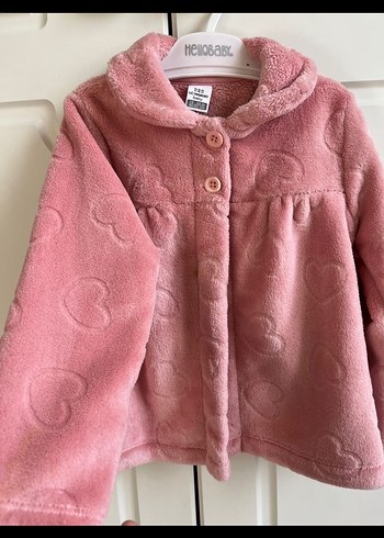 Düğmeli Pembe Kız Çocuk Ceket