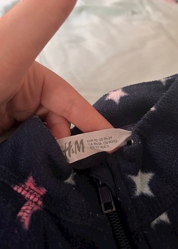 H&M Kız Çocuk Fermuarlı Uzun Kollu Yıldız Desenli Hırka