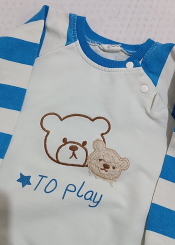 Mavi Erkek Bebek Uzun Kollu Takım - Görsel 4