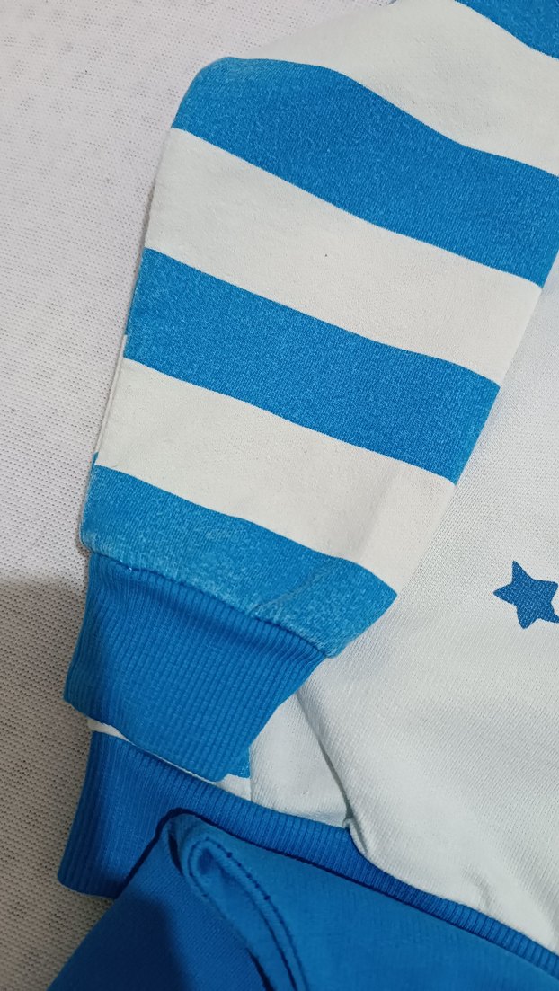 Mavi Erkek Bebek Uzun Kollu Takım - Görsel 2