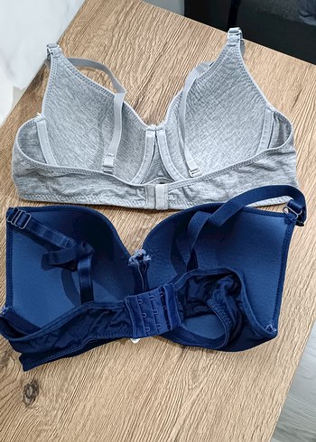 Gri ve Lacivert Rahat Sütyen Seti - Görsel 3