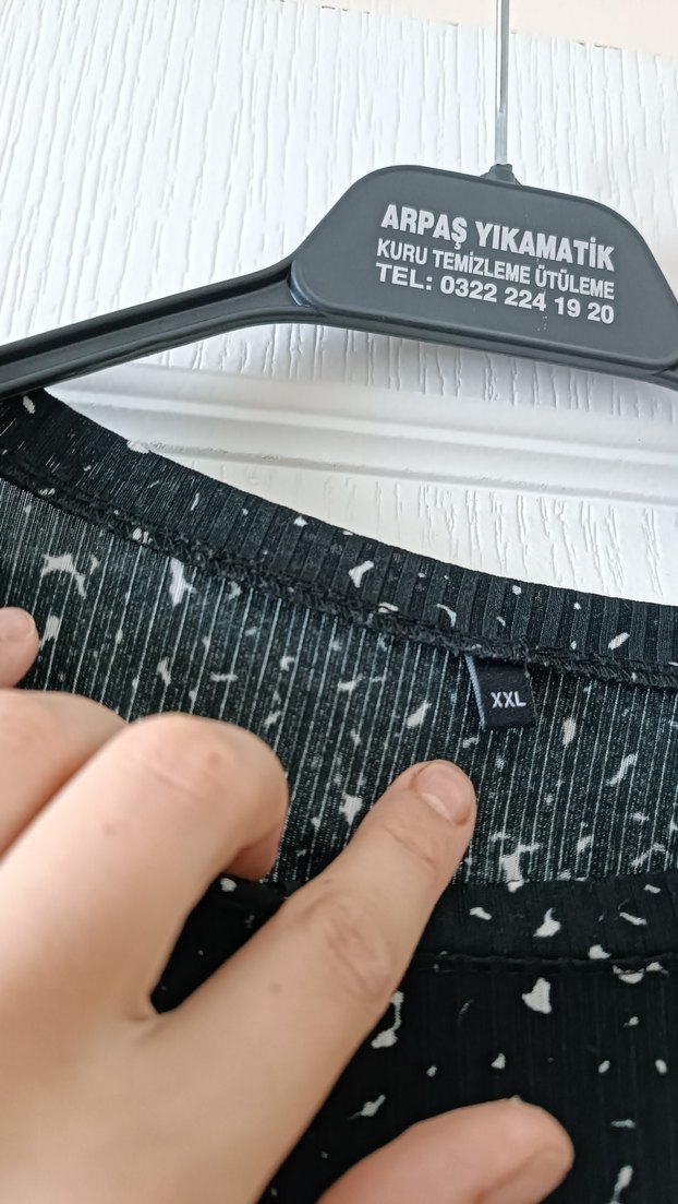 Siyah Uzun Kollu Örme Mini Bluz - Görsel 2