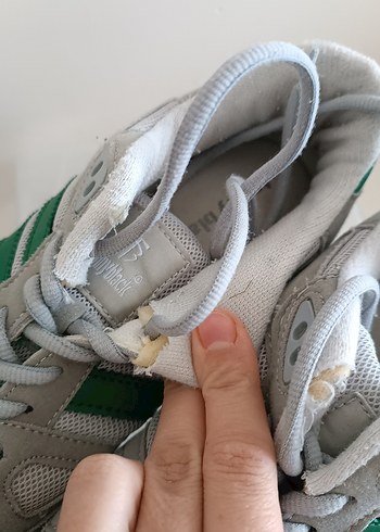 Yeşil Şeritli Gri Kadın Spor Ayakkabı - Görsel 6