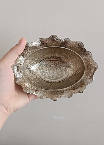 Parlak Yılan Desenli Kapaklı gümüş şekerlik - Görsel 3