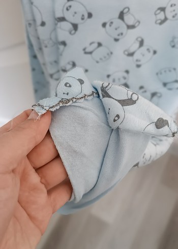 Gri Desenli Panda battaniye - Görsel 2