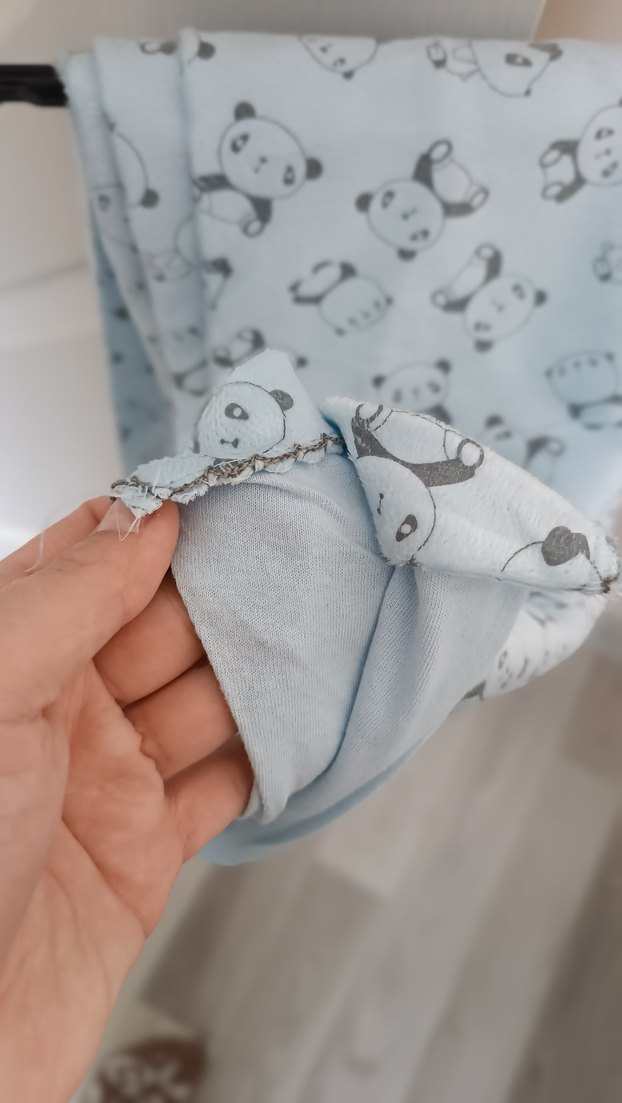 Gri Desenli Panda battaniye - Görsel 2