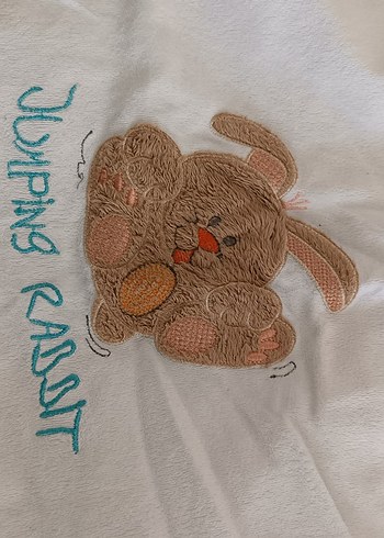 Beyaz Bebek Slingi Nakışlı JUMPINS - Görsel 3