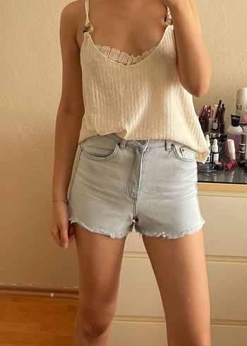 Topshop Rahat Kesim Mini Denim Şort
