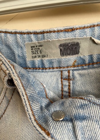 Topshop Topshop Rahat Kesim Mini Denim Şort