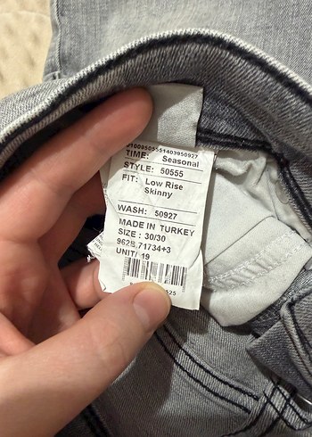 Gri erkek Denim Pantolon - Görsel 2