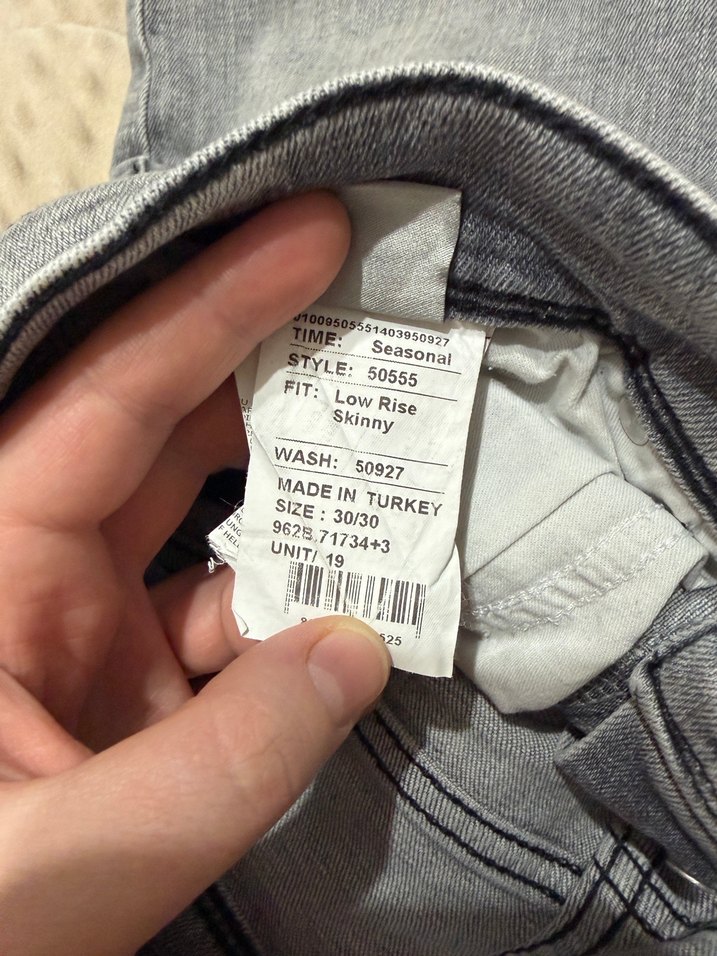 Gri erkek Denim Pantolon - Görsel 2