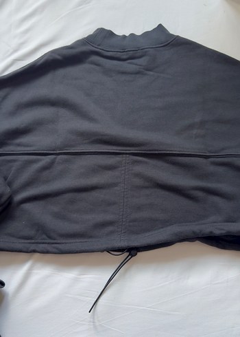 xs Beden gri Renk Yüksek Yakalı Kadın Sweatshirt