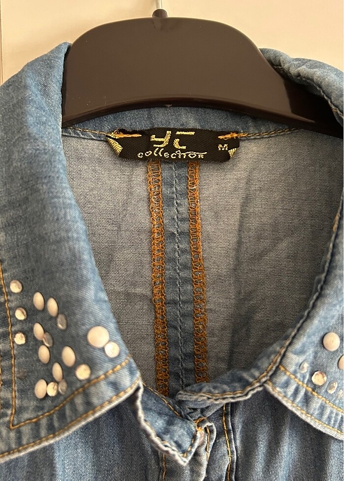 Desenli, yaka ve cep detaylı gömlek - Görsel 2