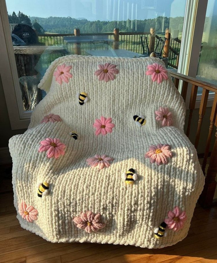 puffy Örgü Çocuk Battaniyesi - Görsel 2