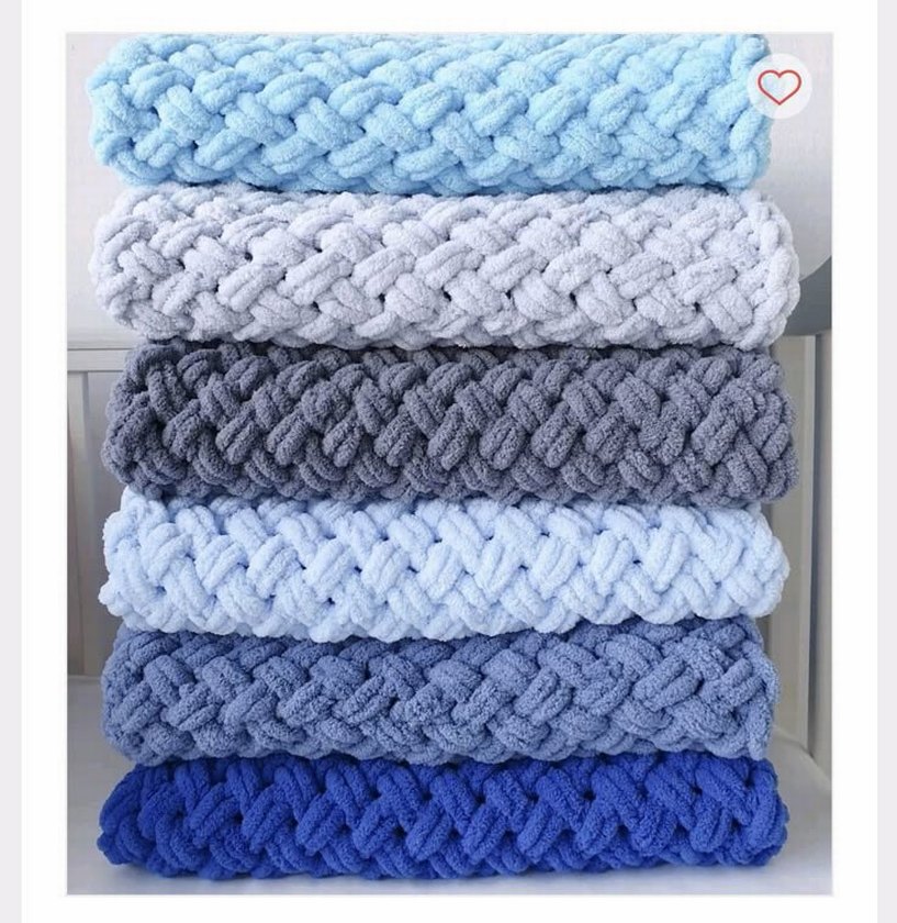 KAMPANYA!!puffy Pastel Renkli Örgü Çocuk Battaniyesi - Görsel 2