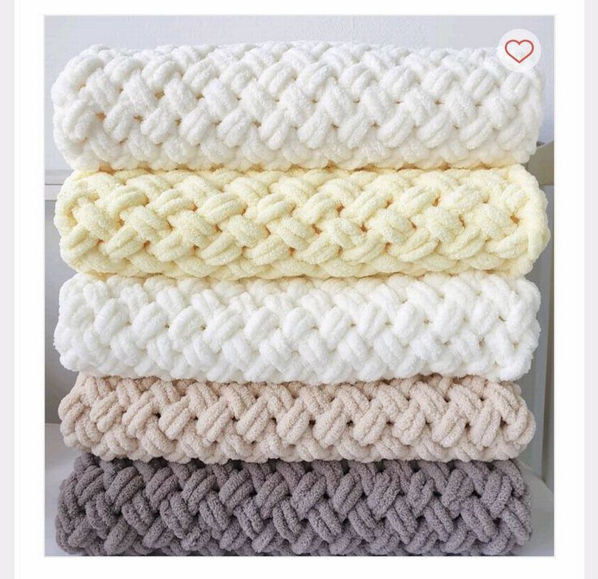 KAMPANYA!!puffy Pastel Renkli Örgü Çocuk Battaniyesi - Görsel 3