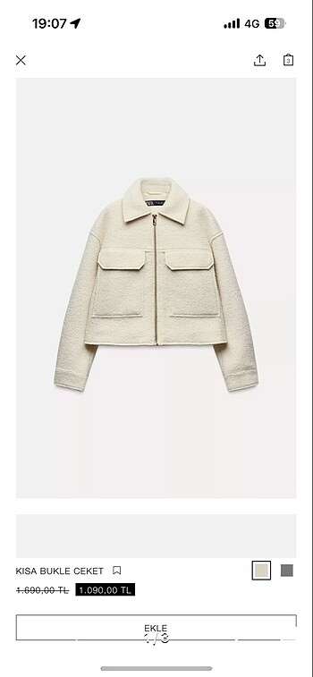 Zara Zara bukle ceket