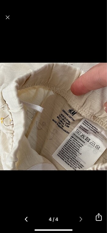 3 Ay Beden beyaz Renk H&M alt üst takım