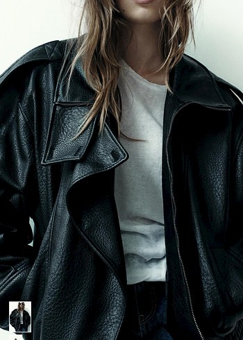 Zara Deri Biker Ceket