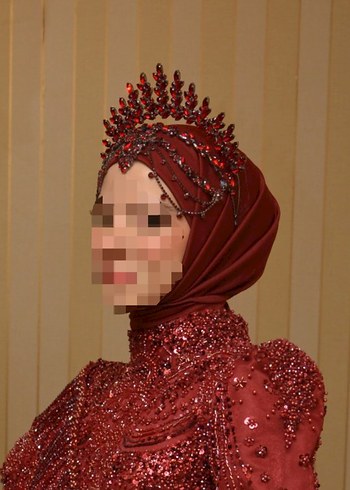 Kına Tacı Bordo - Görsel 2