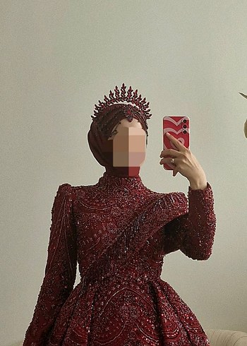 Kına Tacı Bordo - Görsel 3