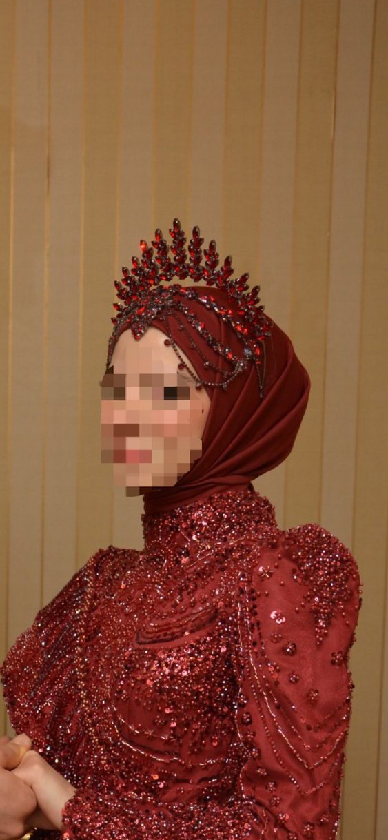 Kına Tacı Bordo - Görsel 2