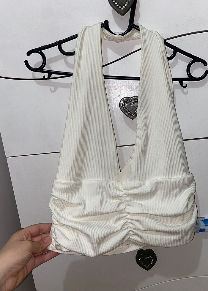 Dilvin boyundan askılı dekolteli top - Görsel 2