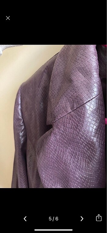 Deri blazer ceket - Görsel 2