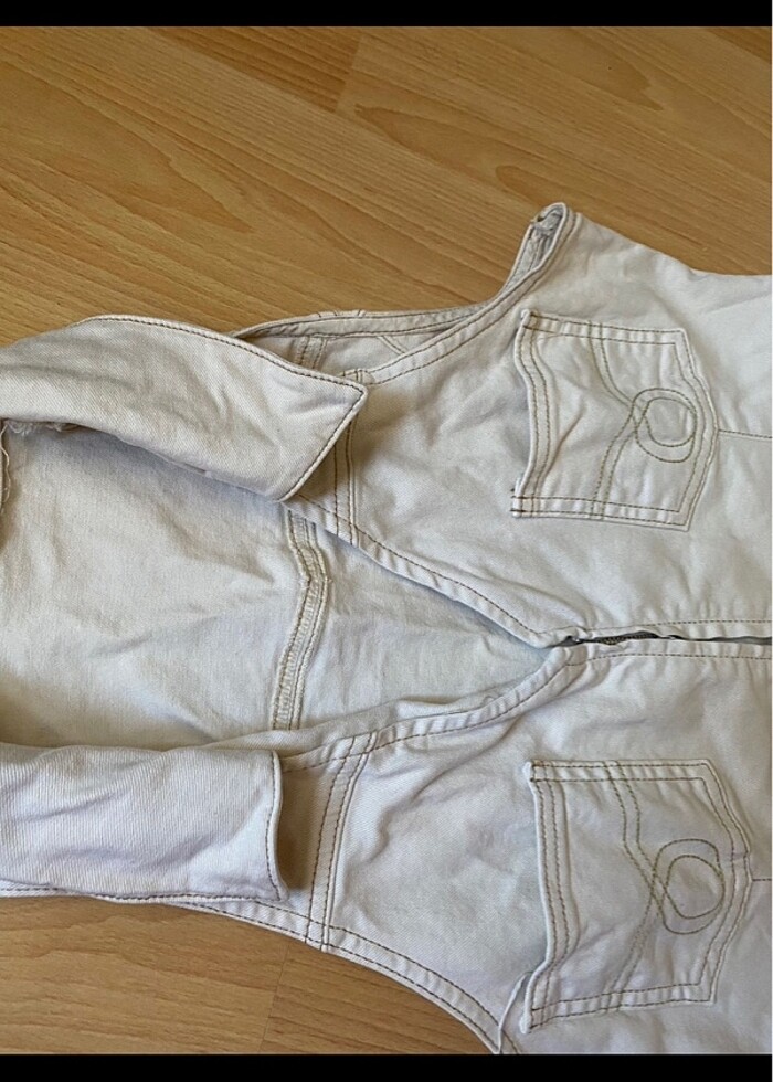 Jean salopet Kot elbise - Görsel 2