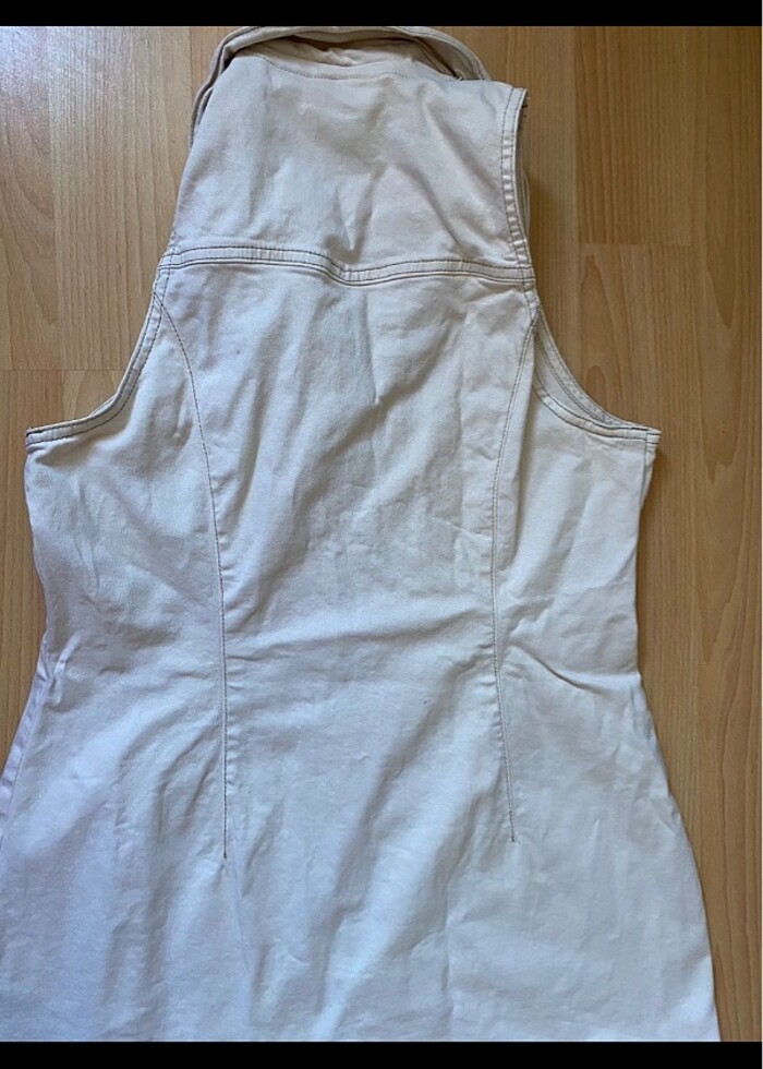 Jean salopet Kot elbise - Görsel 3