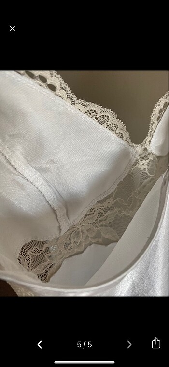 Saten dantelli bluz - Görsel 4