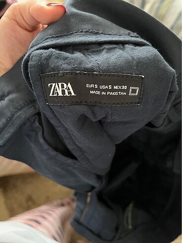 zara lacivert kumaş pantolon - Görsel 6