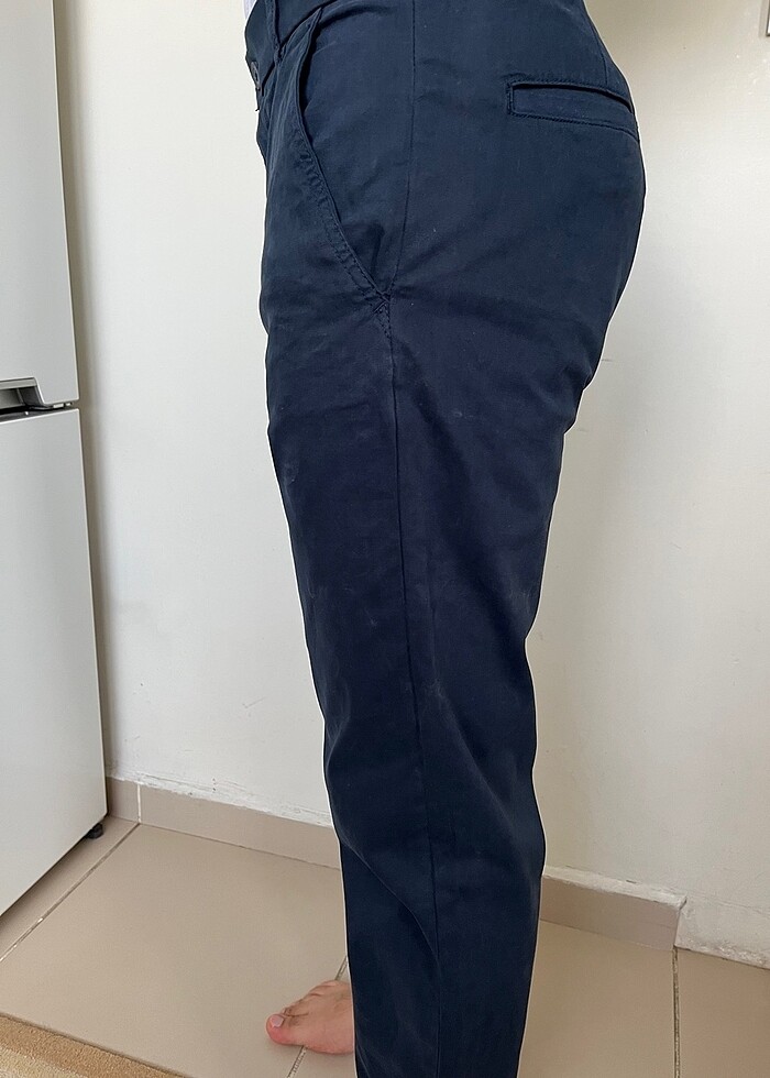 zara lacivert kumaş pantolon - Görsel 2