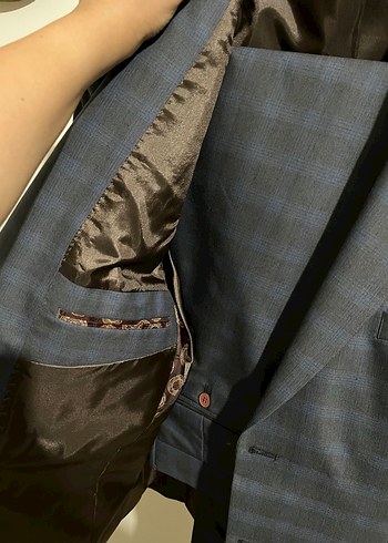 Ekose Desenli Erkek Takım Elbise - Görsel 8