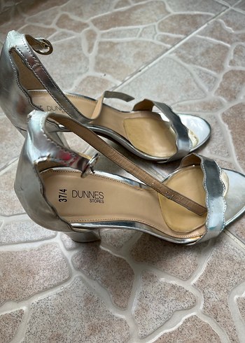 Gümüş rengi Topuklu Kadın Ayakkabı - Görsel 6