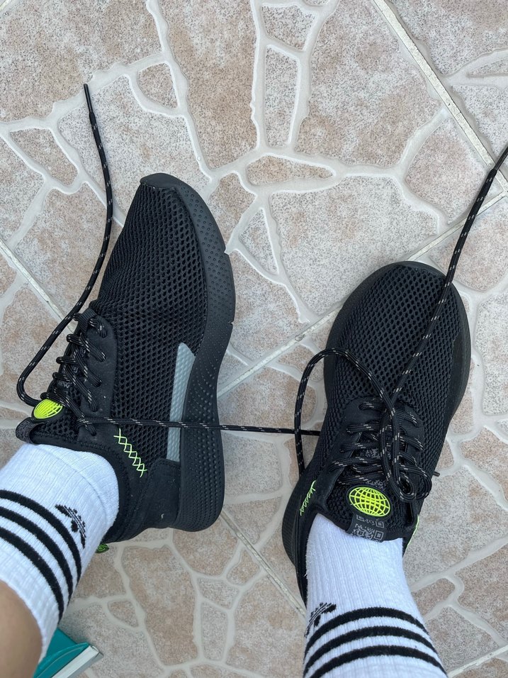 Erkek Siyah Bağcıklı Spor Ayakkabı - Görsel 3