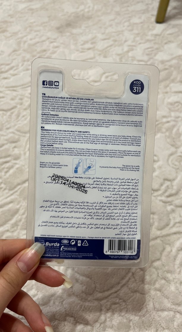 Wee Baby Vitamin Kaşığı Turkuaz - Görsel 2