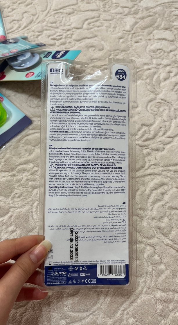 Wee Baby Enjektörlü Burun Temizleyici Yedek Uçlu - Görsel 2