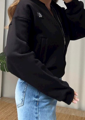 Calvin Klein CALVİN KLEİN YENİ SEZON Siyah Fermuarlı Kadın Ceket