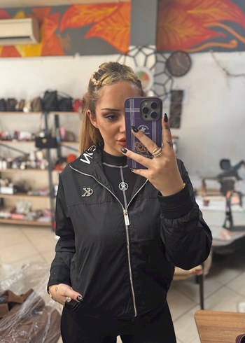 Calvin klein erkek Kadın Siyah Spor yağmurluk Ceket