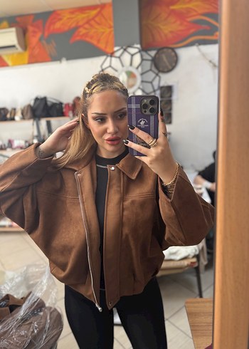 ZARA VİRAL TABA NUBUK Süet Kadın BOMBER Ceket