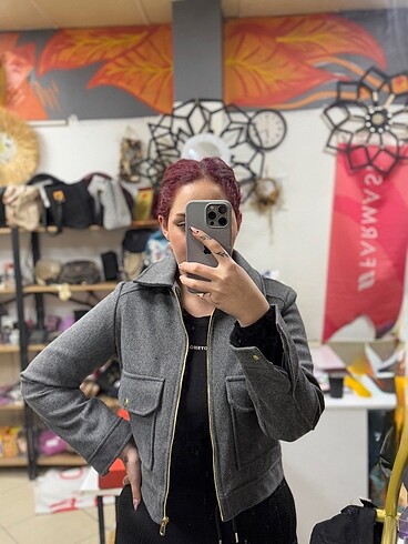 s Beden Zara muadili Kaşe crop ceket