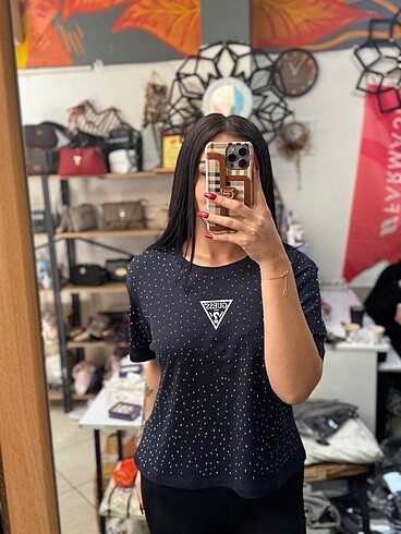 Guess GUESS taşlı tshirt