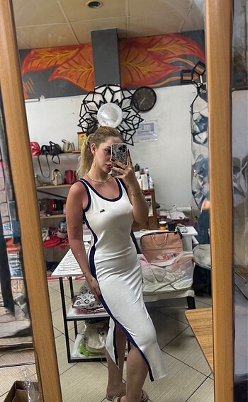 Lacoste Beyaz lacoste elbise